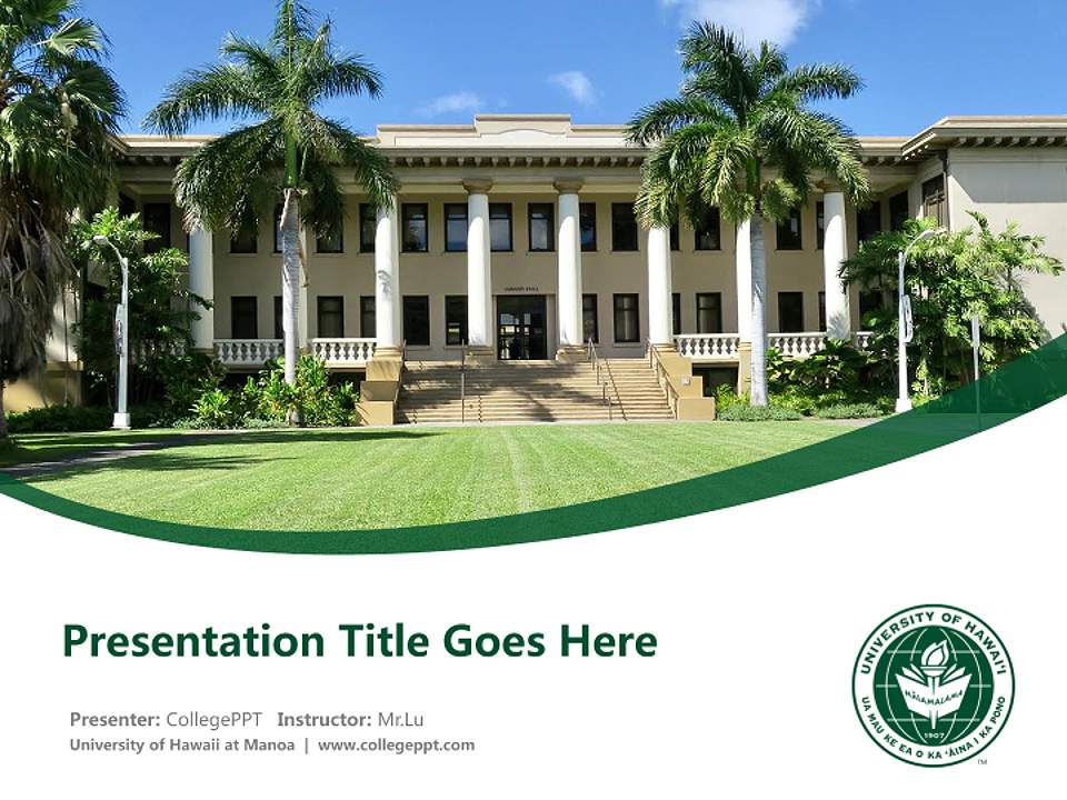 University of Hawaii at Manoa Course/Courseware Creation PPT Template4:3 ratio PPT effect preview image5