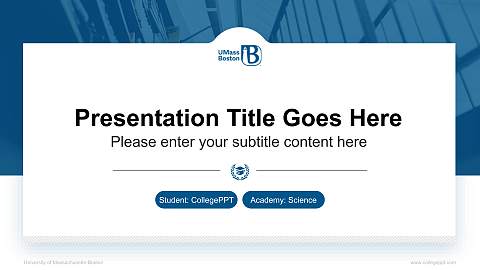 University of Massachusetts-Boston National Scholarship Defense PPT Template