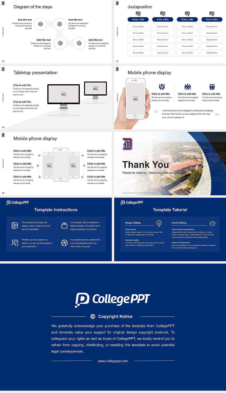University of Detroit Mercy Competition/Entrepreneurship Contest PPT Template16:9 ratio PPT effect preview image9