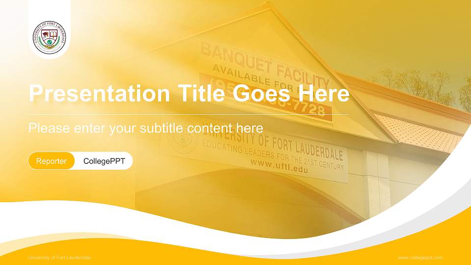 University of Fort Lauderdale Lecture Sharing and Networking Event PPT Template16:9 ratio PPT effect preview image