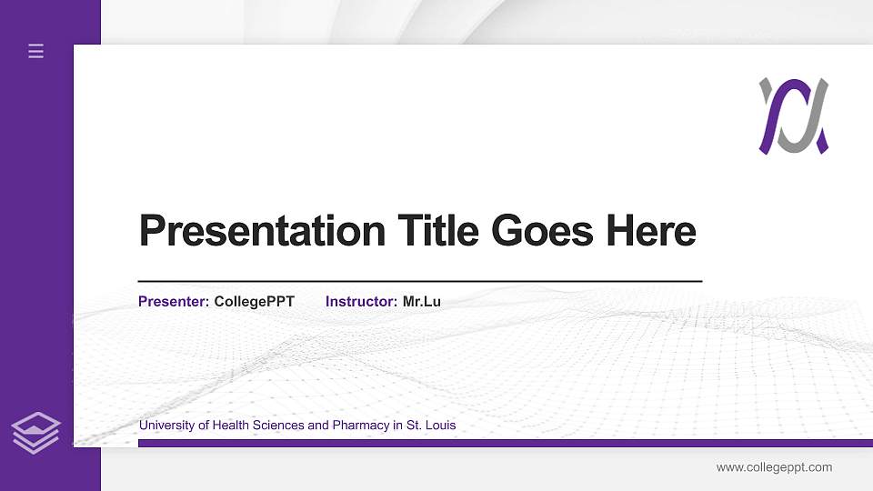 University of Health Sciences and Pharmacy in St. Louis Thesis Proposal/Graduation Defense PPT Template16:9 ratio PPT effect preview image