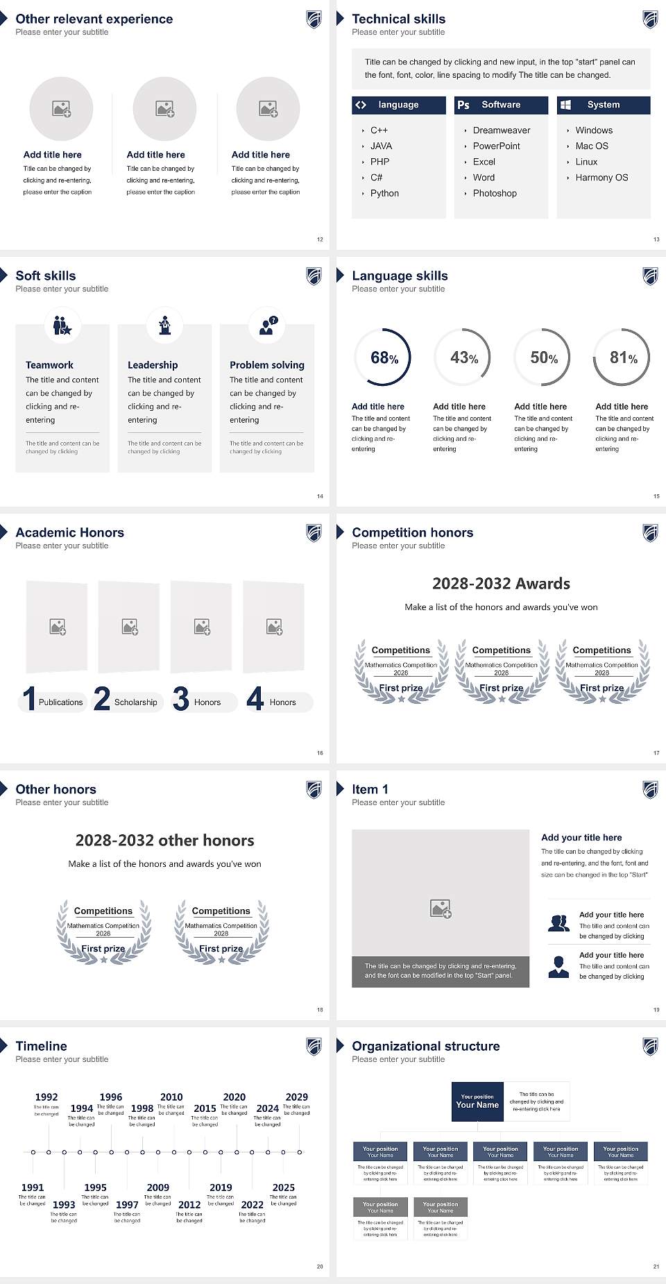 University of Maine at Augusta Resume PPT Template4:3 ratio PPT effect preview image3