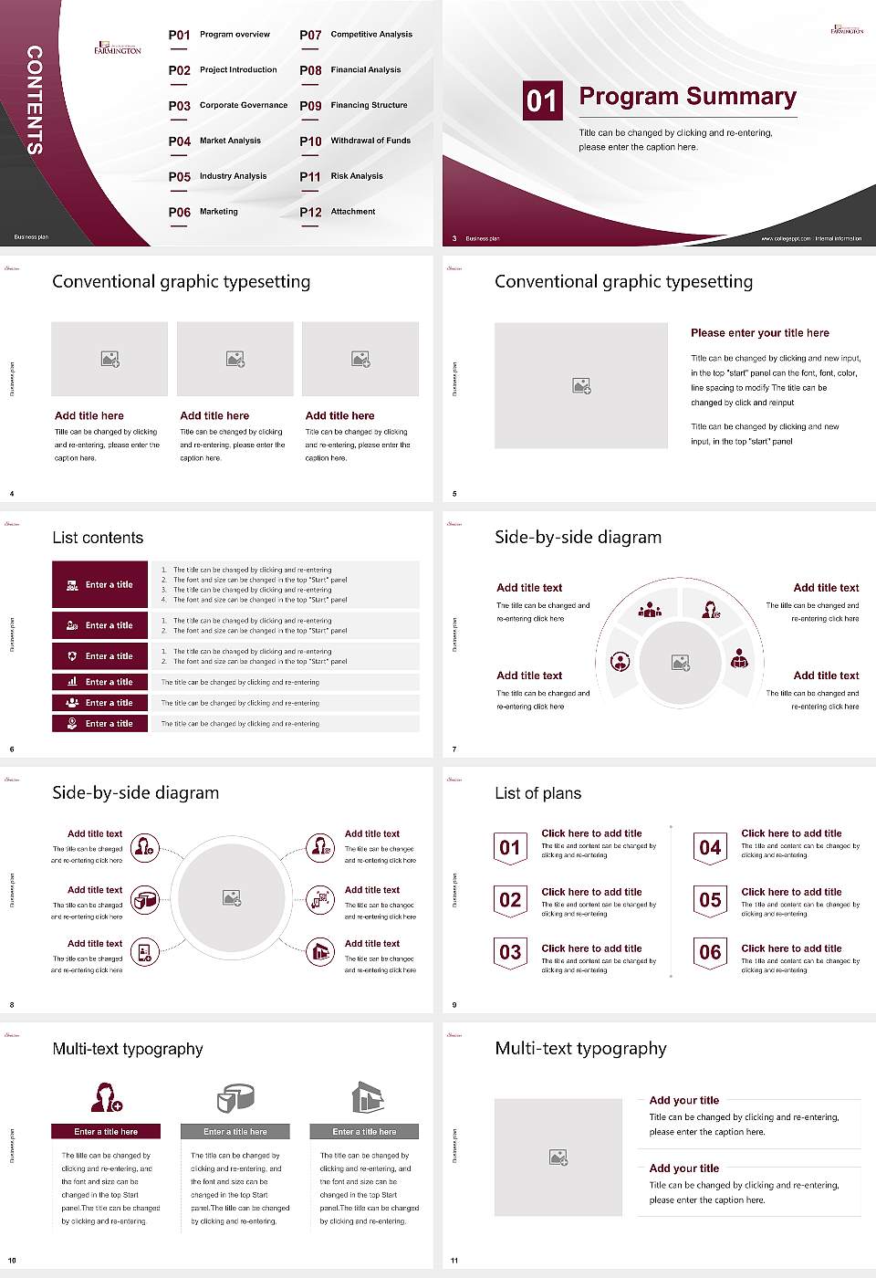 University of Maine at Farmington Competition/Entrepreneurship Contest PPT Template16:9 ratio PPT effect preview image2