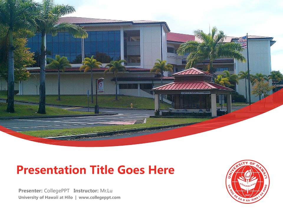 University of Hawaii at Hilo Course/Courseware Creation PPT Template4:3 ratio PPT effect preview image5