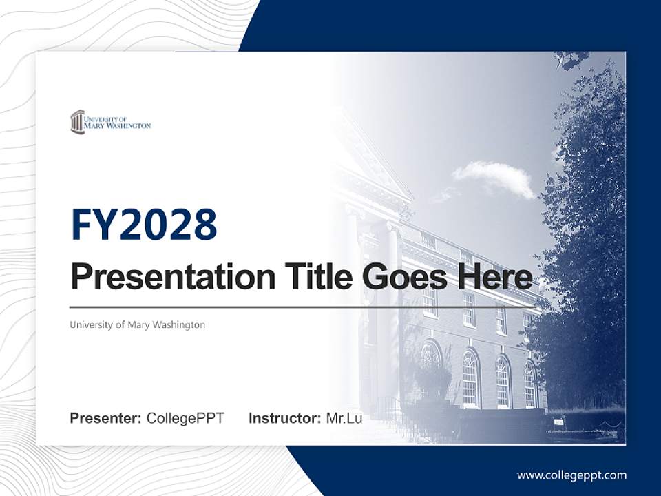 University of Mary Washington Academic Presentation/Research Findings Report PPT Template4:3 ratio PPT effect preview image5