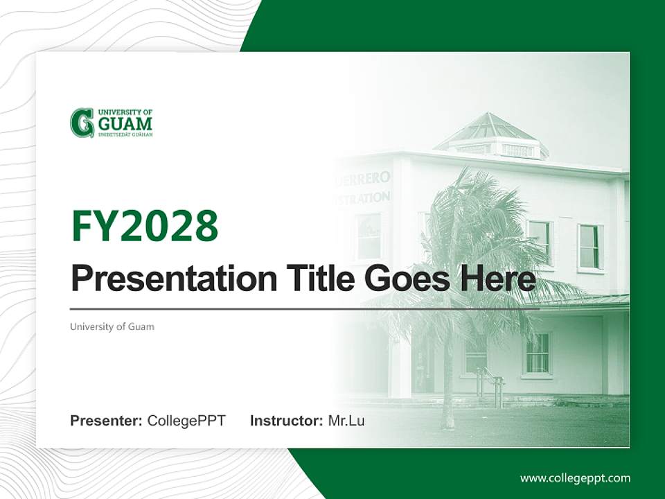 University of Guam Academic Presentation/Research Findings Report PPT Template4:3 ratio PPT effect preview image5