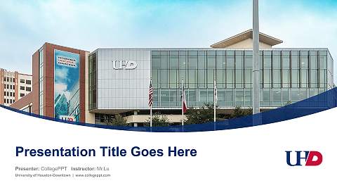 University of Houston-Downtown Course/Courseware Creation PPT Template
