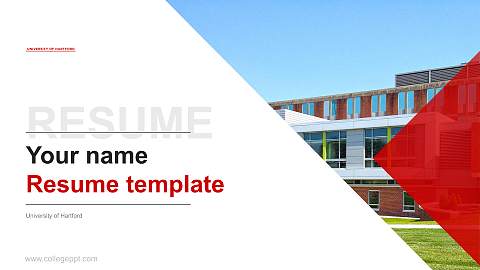 University of Hartford Resume PPT Template