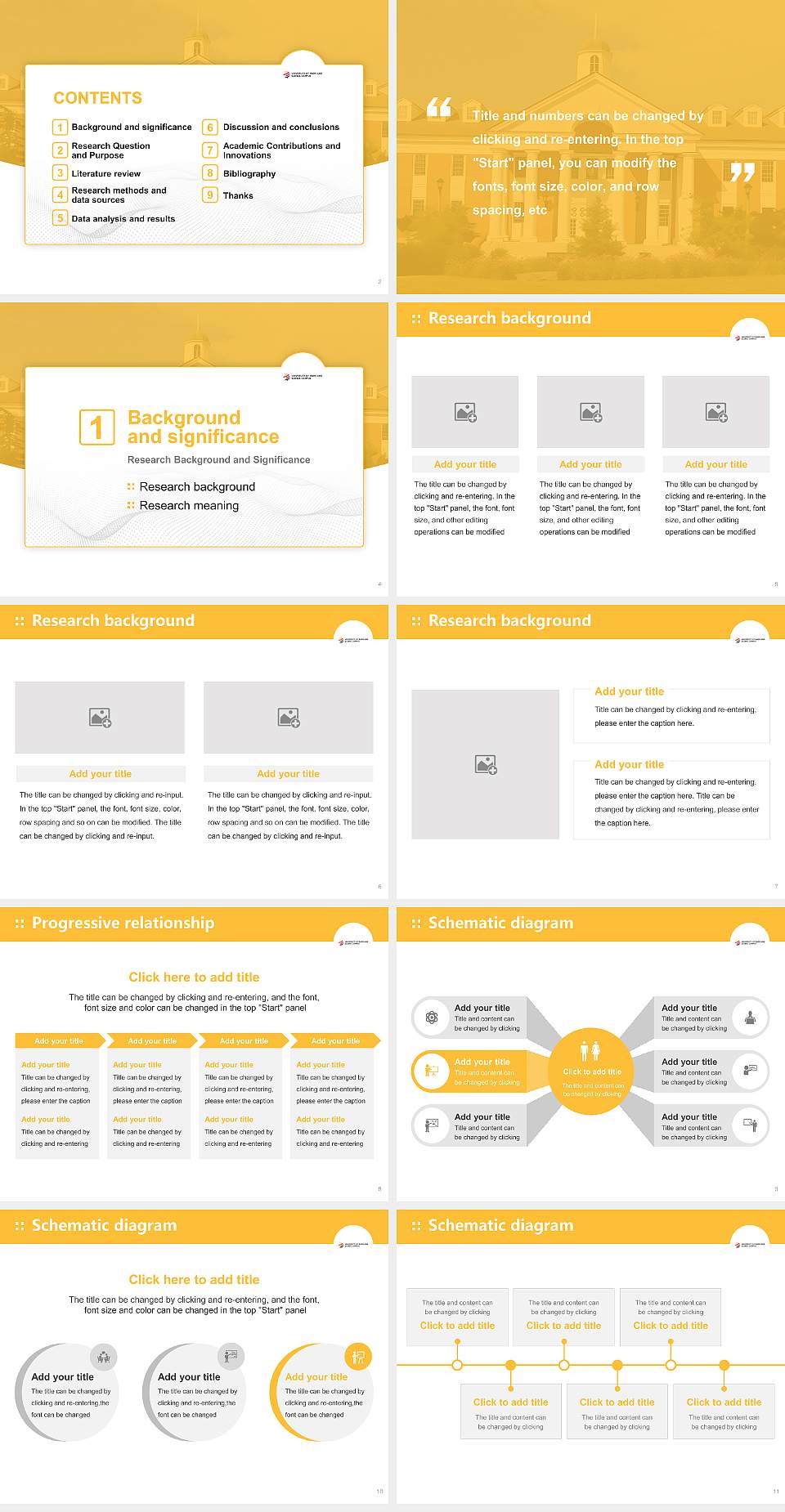 University of Maryland Global Campus Graduation Thesis Defense PPT Template4:3 ratio PPT effect preview image2