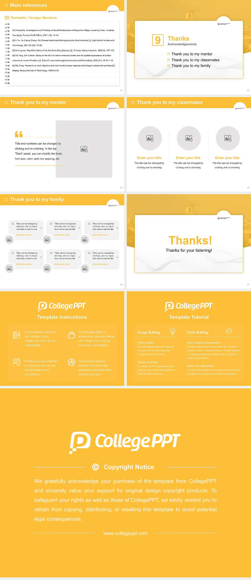 University of Maryland Global Campus Graduation Thesis Defense PPT Template4:3 ratio PPT effect preview image7