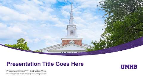 University of Mary Hardin-Baylor Course/Courseware Creation PPT Template