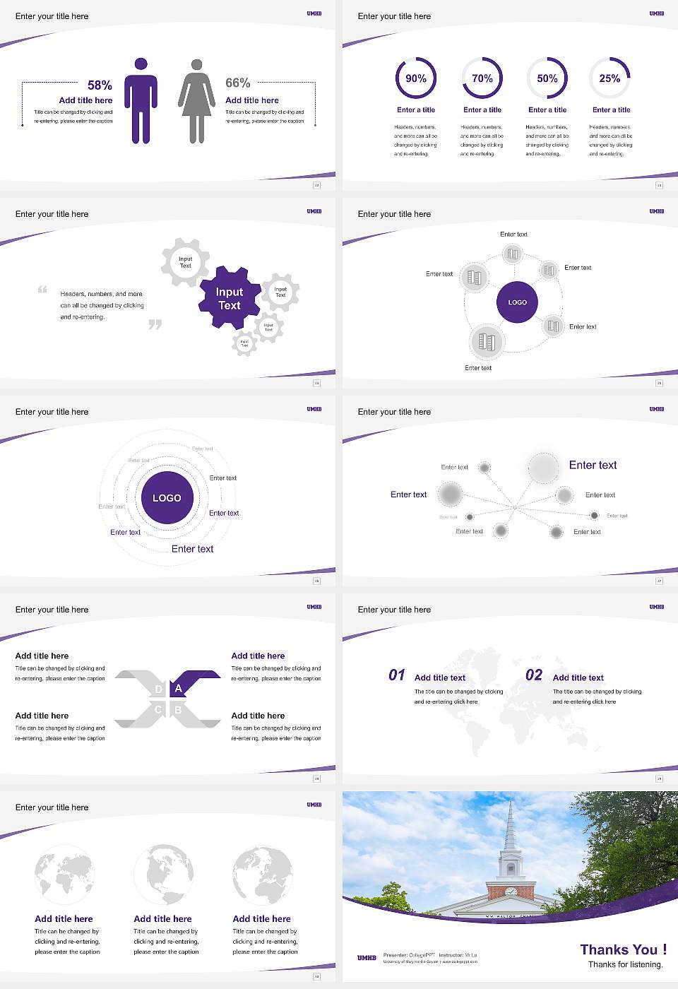 University of Mary Hardin-Baylor Course/Courseware Creation PPT Template16:9 ratio PPT effect preview image4