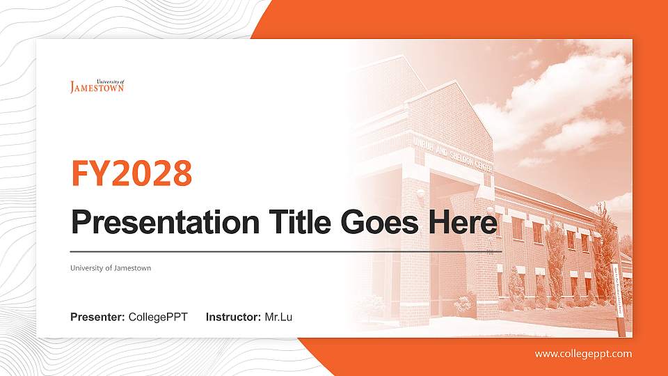 University of Jamestown Academic Presentation/Research Findings Report PPT Template16:9 ratio PPT effect preview image