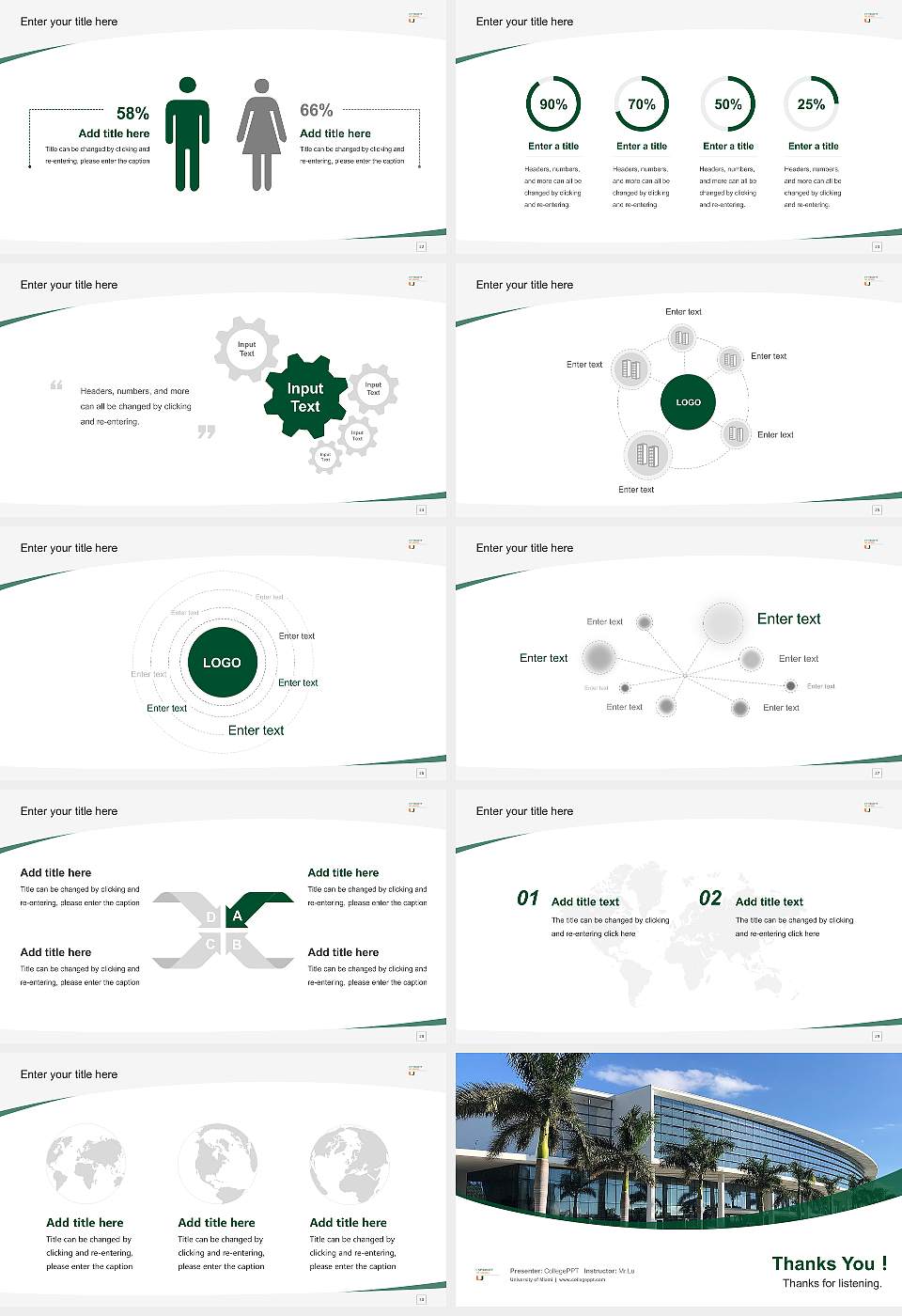 University of Miami Course/Courseware Creation PPT Template16:9 ratio PPT effect preview image4