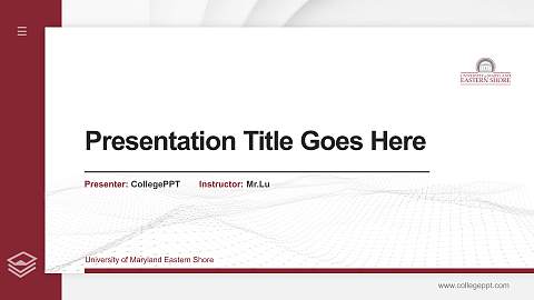University of Maryland Eastern Shore Thesis Proposal/Graduation Defense PPT Template