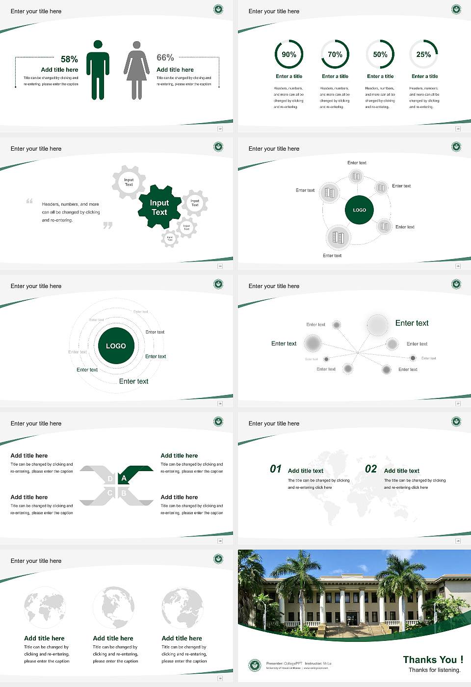 University of Hawaii at Manoa Course/Courseware Creation PPT Template16:9 ratio PPT effect preview image4