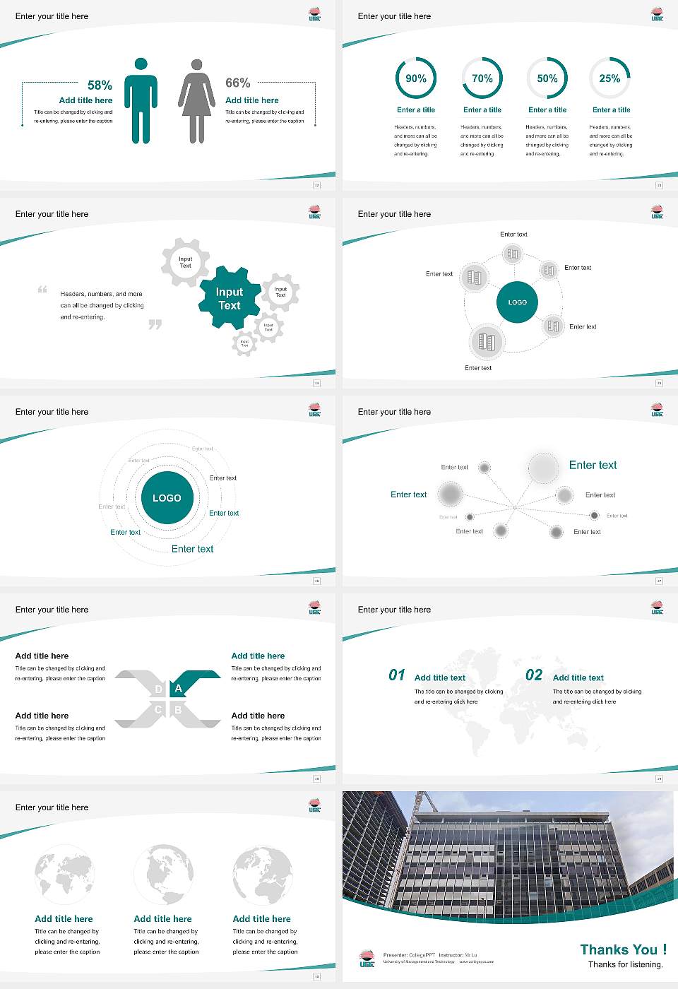 University of Management and Technology Course/Courseware Creation PPT Template16:9 ratio PPT effect preview image4
