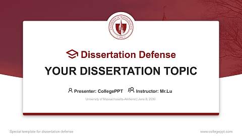 University of Massachusetts-Amherst Graduation Thesis Defense PPT Template