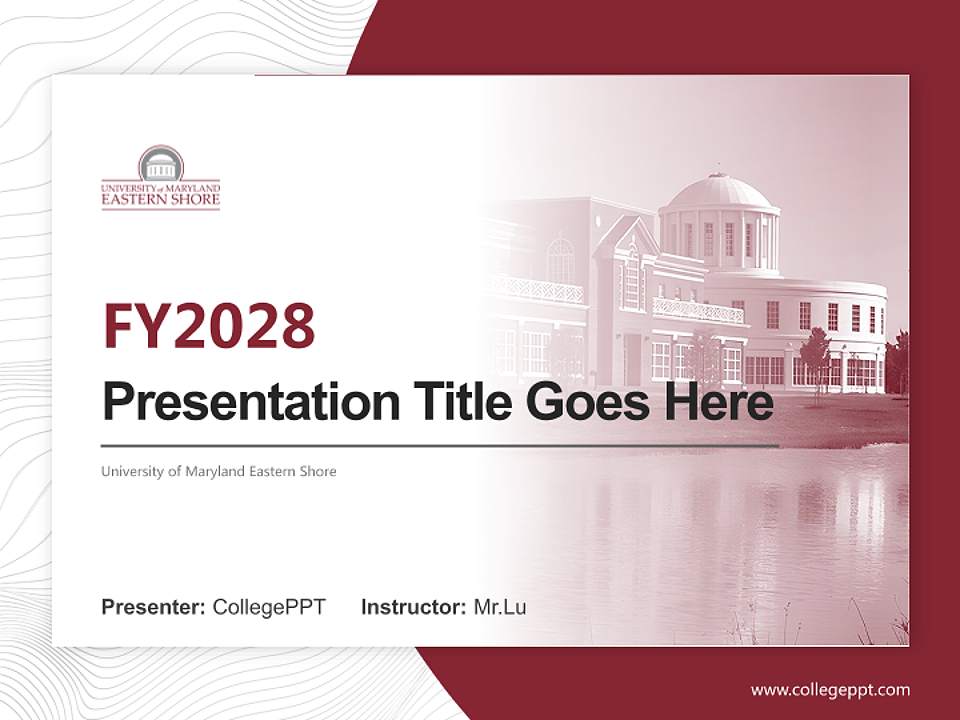 University of Maryland Eastern Shore Academic Presentation/Research Findings Report PPT Template4:3 ratio PPT effect preview image5