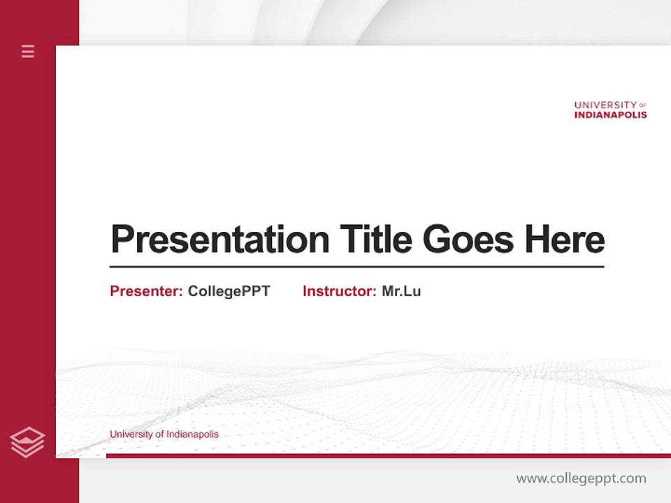 University of Indianapolis Thesis Proposal/Graduation Defense PPT Template4:3 ratio PPT effect preview image5