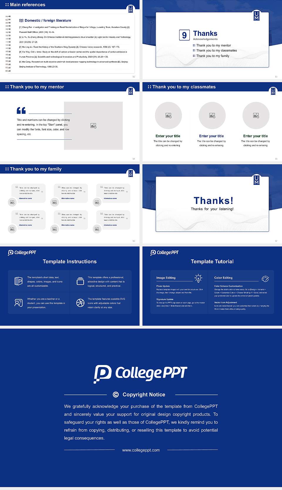 University of Memphis Graduation Thesis Defense PPT Template16:9 ratio PPT effect preview image7