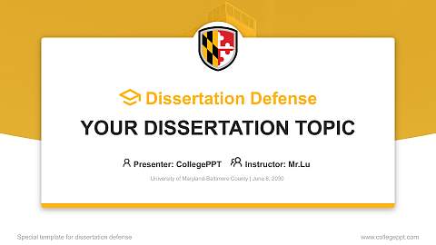 University of Maryland-Baltimore County Graduation Thesis Defense PPT Template