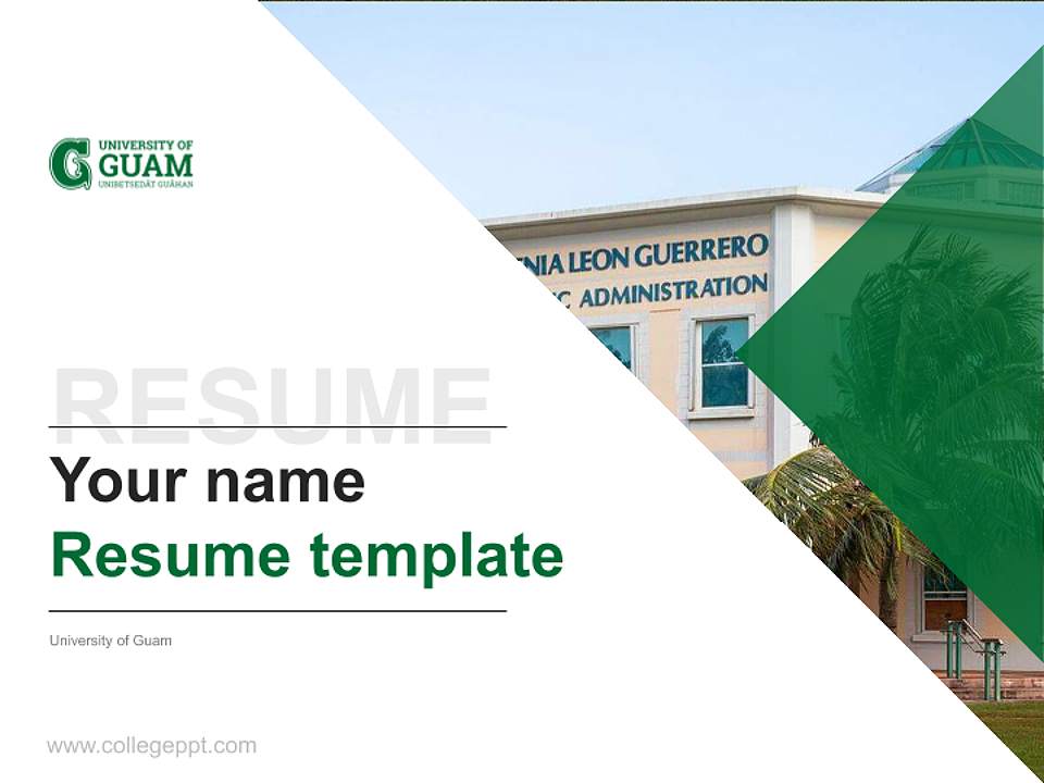 University of Guam Resume PPT Template4:3 ratio PPT effect preview image5