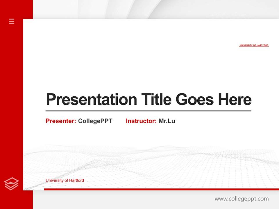 University of Hartford Thesis Proposal/Graduation Defense PPT Template4:3 ratio PPT effect preview image5