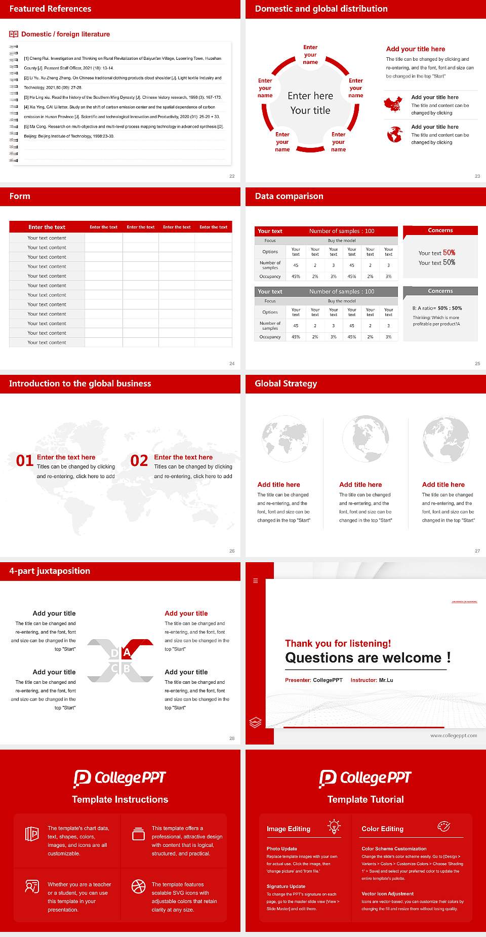 University of Hartford Thesis Proposal/Graduation Defense PPT Template4:3 ratio PPT effect preview image4