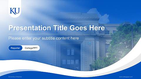 University of Kansas Lecture Sharing and Networking Event PPT Template