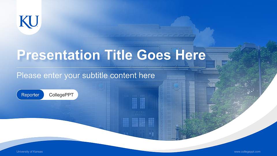 University of Kansas Lecture Sharing and Networking Event PPT Template16:9 ratio PPT effect preview image