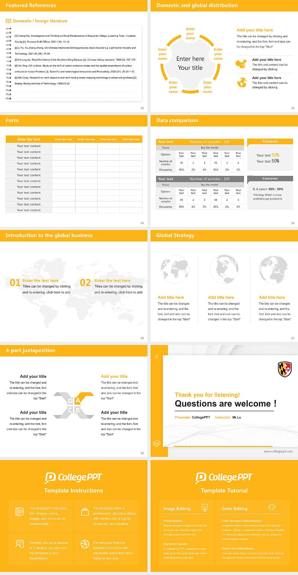 University of Maryland-Baltimore County Thesis Proposal/Graduation Defense PPT Template4:3 ratio PPT effect preview image4