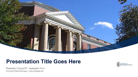 University of Mary Washington Course/Courseware Creation PPT Template