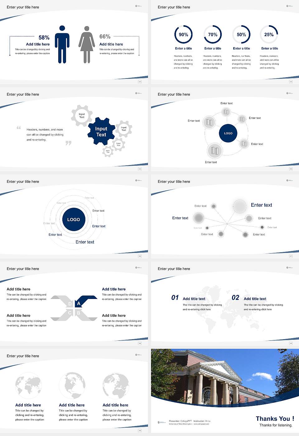 University of Mary Washington Course/Courseware Creation PPT Template16:9 ratio PPT effect preview image4