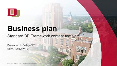 University of Denver Competition/Entrepreneurship Contest PPT Template