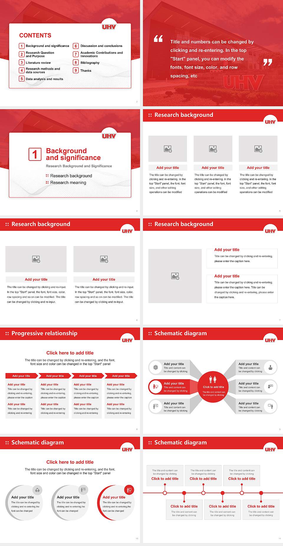 University of Houston-Victoria Graduation Thesis Defense PPT Template4:3 ratio PPT effect preview image2