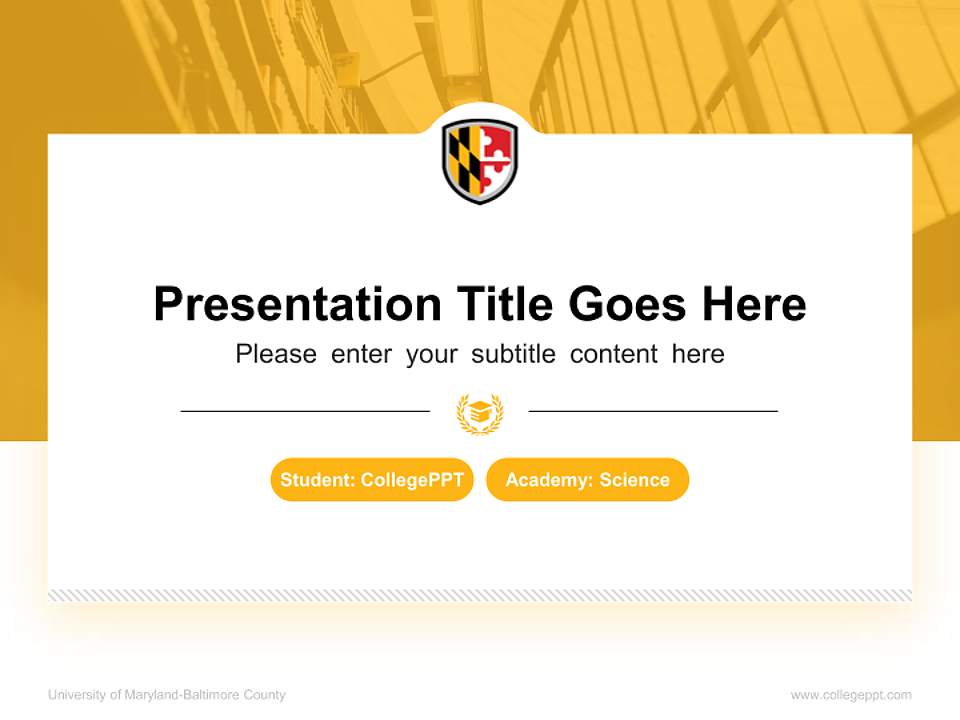 University of Maryland-Baltimore County National Scholarship Defense PPT Template4:3 ratio PPT effect preview image4