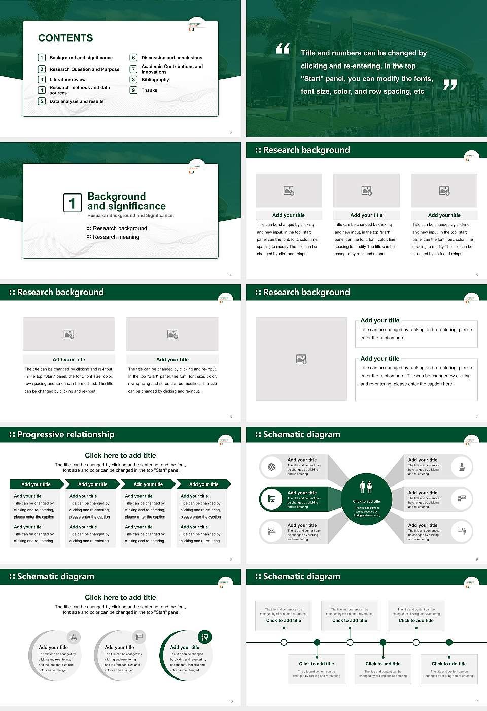 University of Miami Graduation Thesis Defense PPT Template16:9 ratio PPT effect preview image2