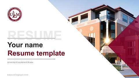 University of Louisiana at Monroe Resume PPT Template