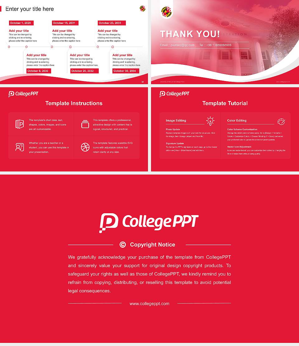 University of Maryland-College Park Lecture Sharing and Networking Event PPT Template16:9 ratio PPT effect preview image4