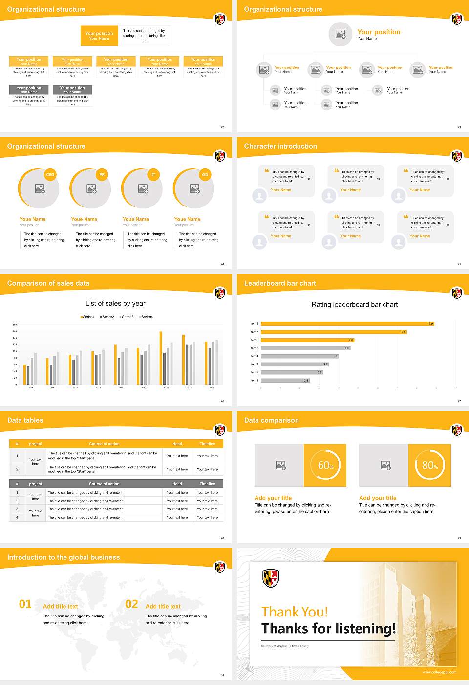 University of Maryland-Baltimore County Academic Presentation/Research Findings Report PPT Template16:9 ratio PPT effect preview image4