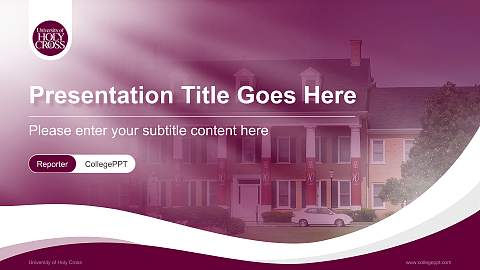 University of Holy Cross Lecture Sharing and Networking Event PPT Template