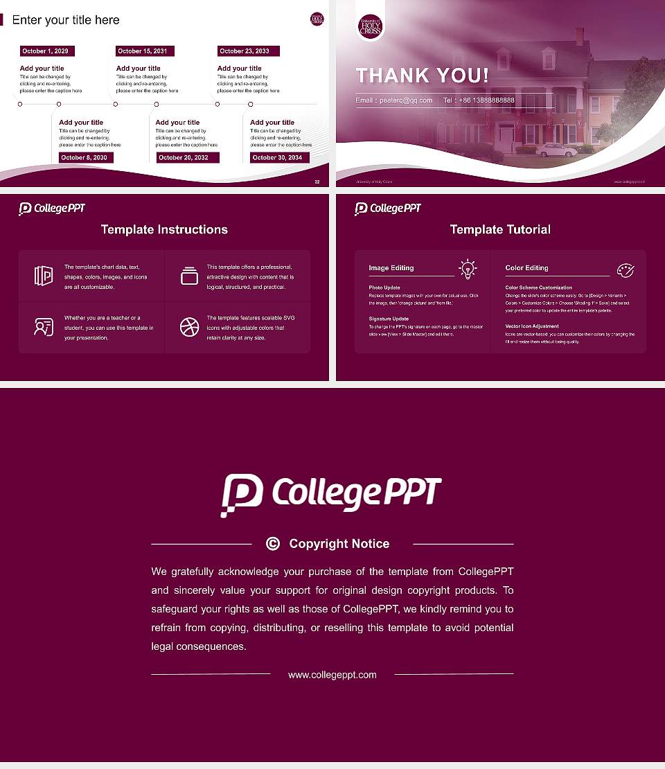University of Holy Cross Lecture Sharing and Networking Event PPT Template16:9 ratio PPT effect preview image4