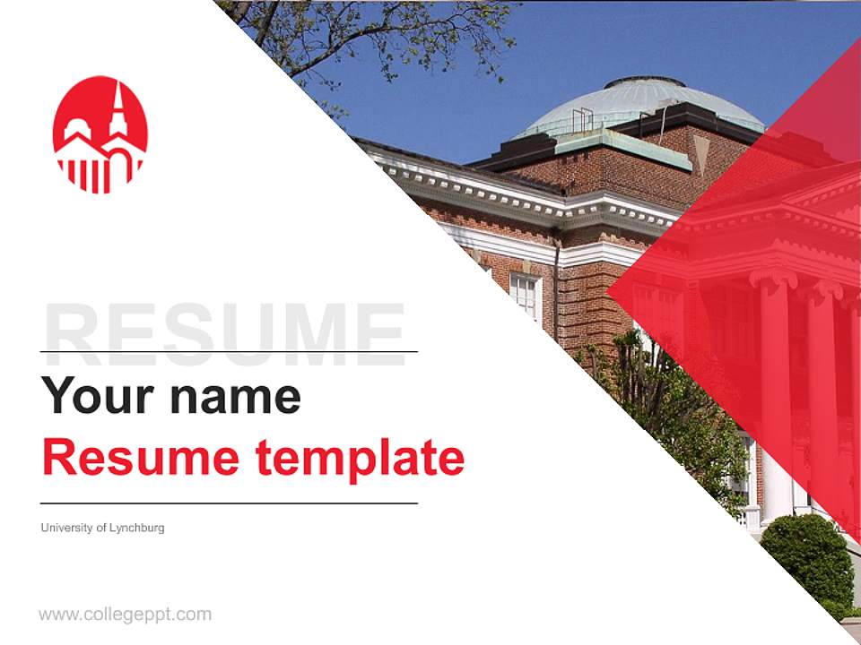 University of Lynchburg Resume PPT Template4:3 ratio PPT effect preview image5