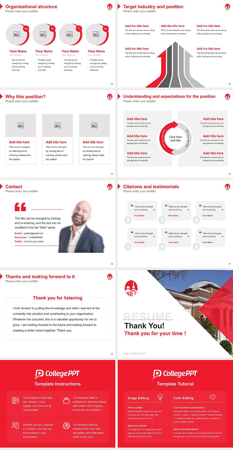 University of Lynchburg Resume PPT Template4:3 ratio PPT effect preview image4