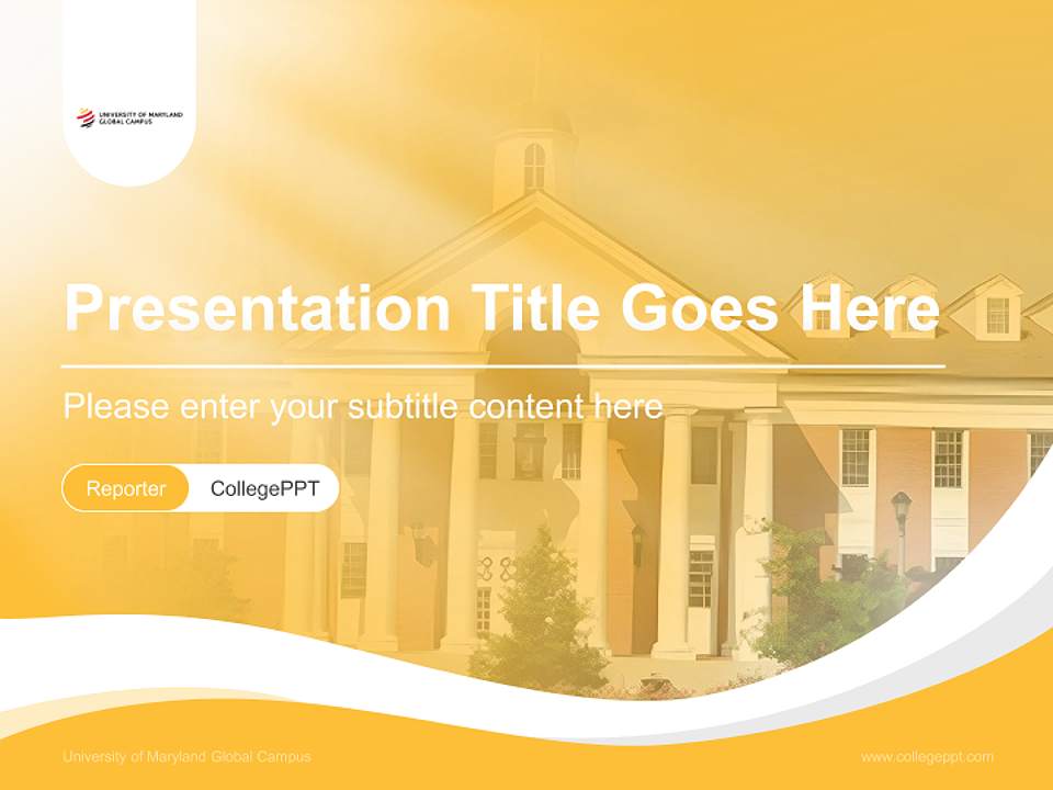 University of Maryland Global Campus Lecture Sharing and Networking Event PPT Template4:3 ratio PPT effect preview image4