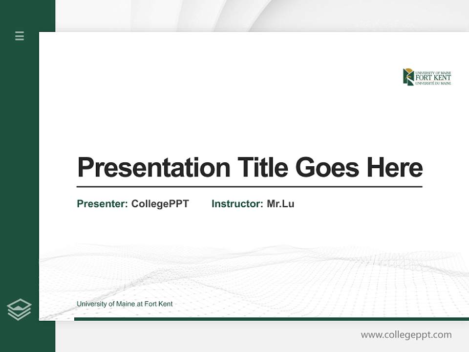 University of Maine at Fort Kent Thesis Proposal/Graduation Defense PPT Template4:3 ratio PPT effect preview image5