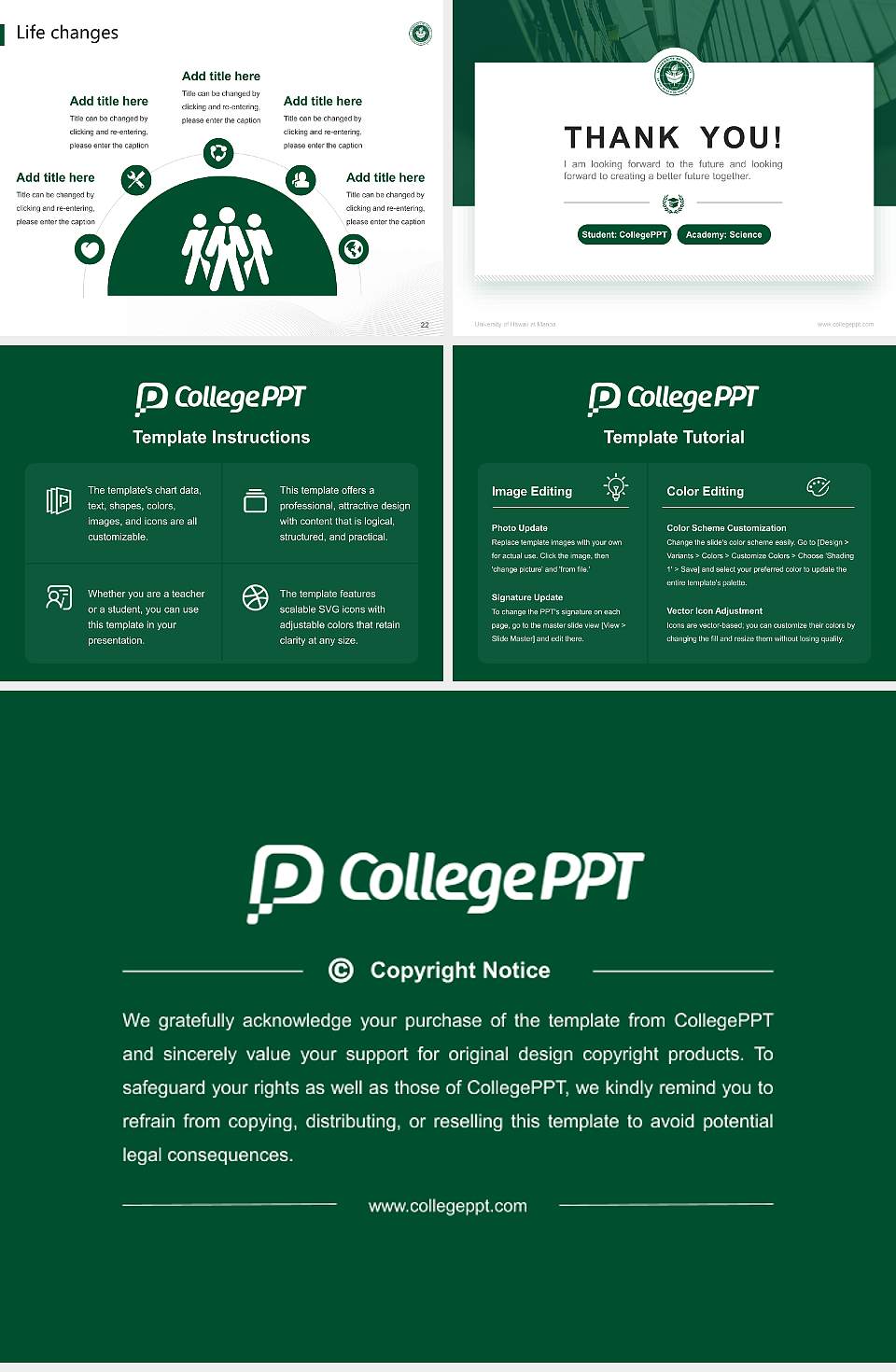 University of Hawaii at Manoa National Scholarship Defense PPT Template4:3 ratio PPT effect preview image4