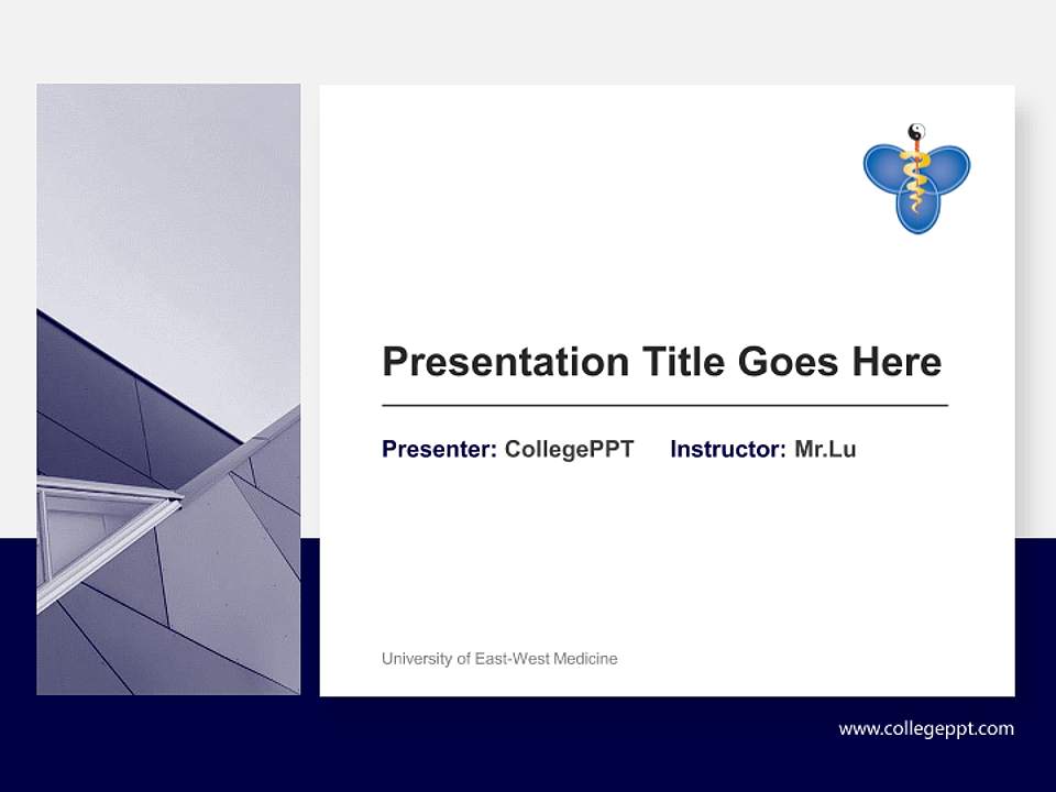 University of East-West Medicine General Purpose PPT Template4:3 ratio PPT effect preview image6