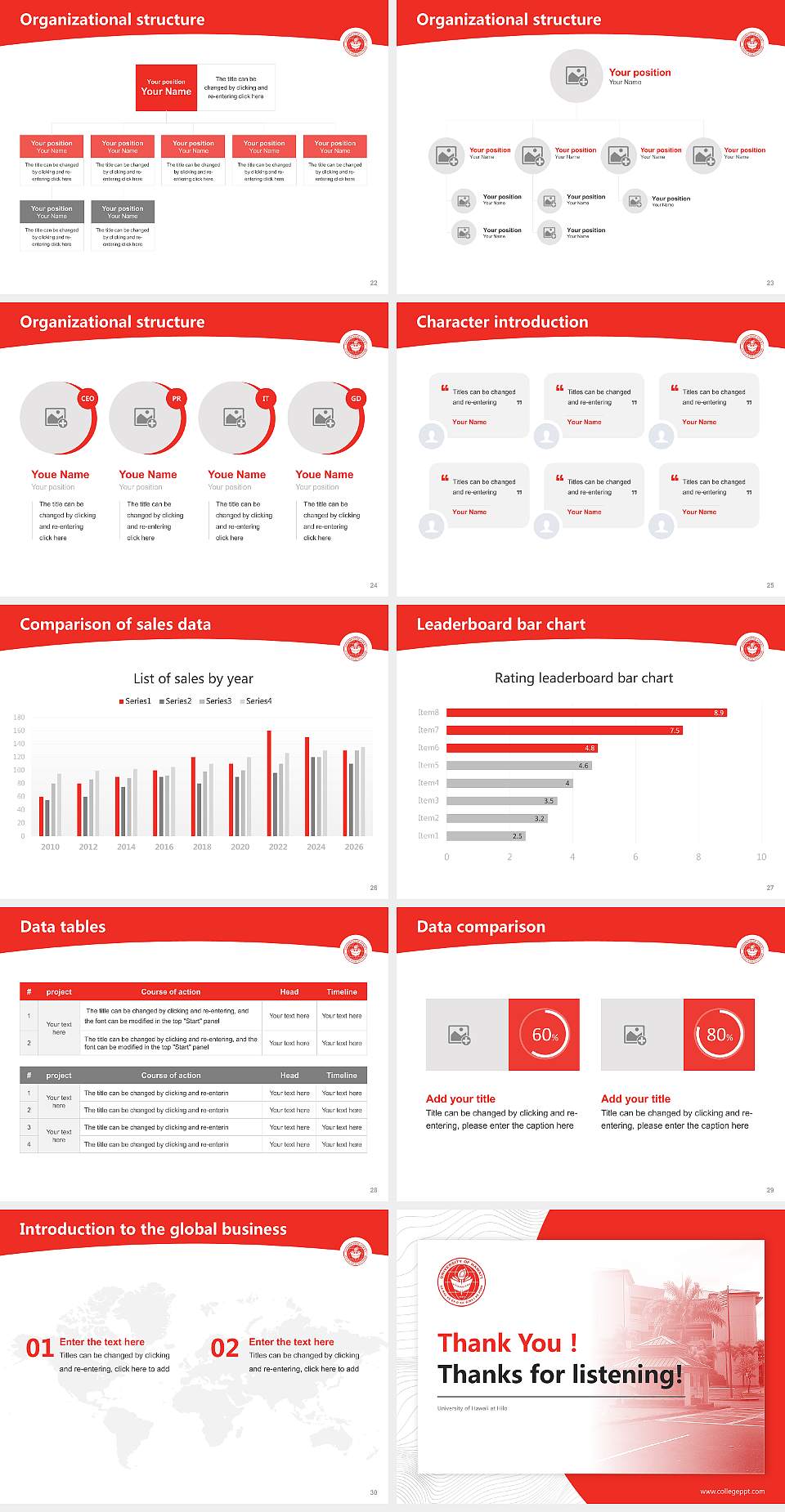 University of Hawaii at Hilo Academic Presentation/Research Findings Report PPT Template4:3 ratio PPT effect preview image4
